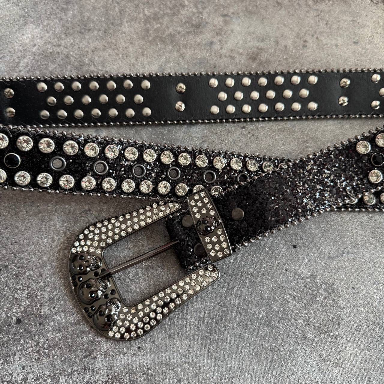 Opium Y2K Punk Rave BB Simon Style Faux Leather Belt