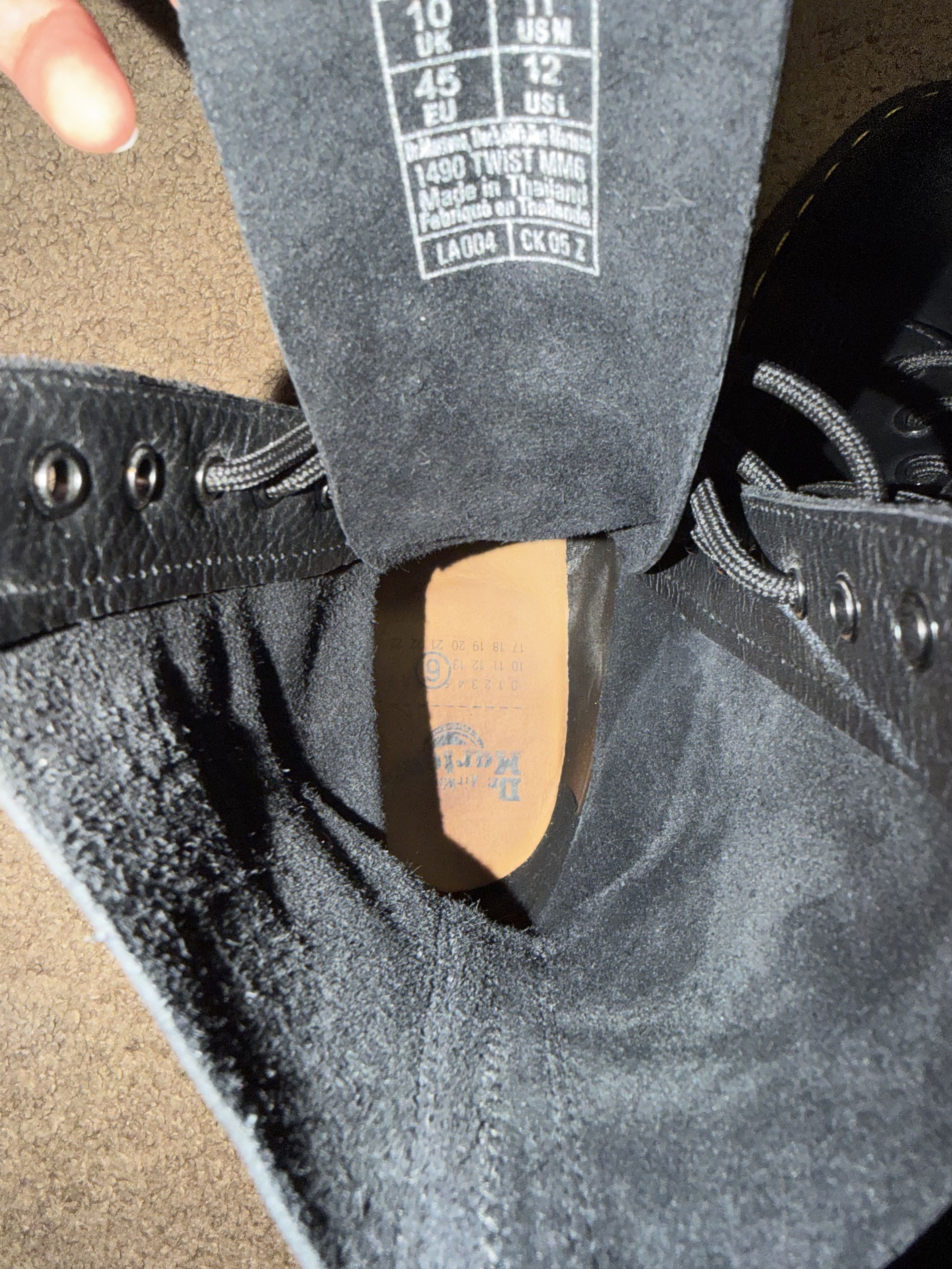 Dr. Martens × MM6 (Used) Dr. Martens x MM6 Maison Margiela Twisted 10-Eye Size US 11 / EU 44 - 4 Thumbnail