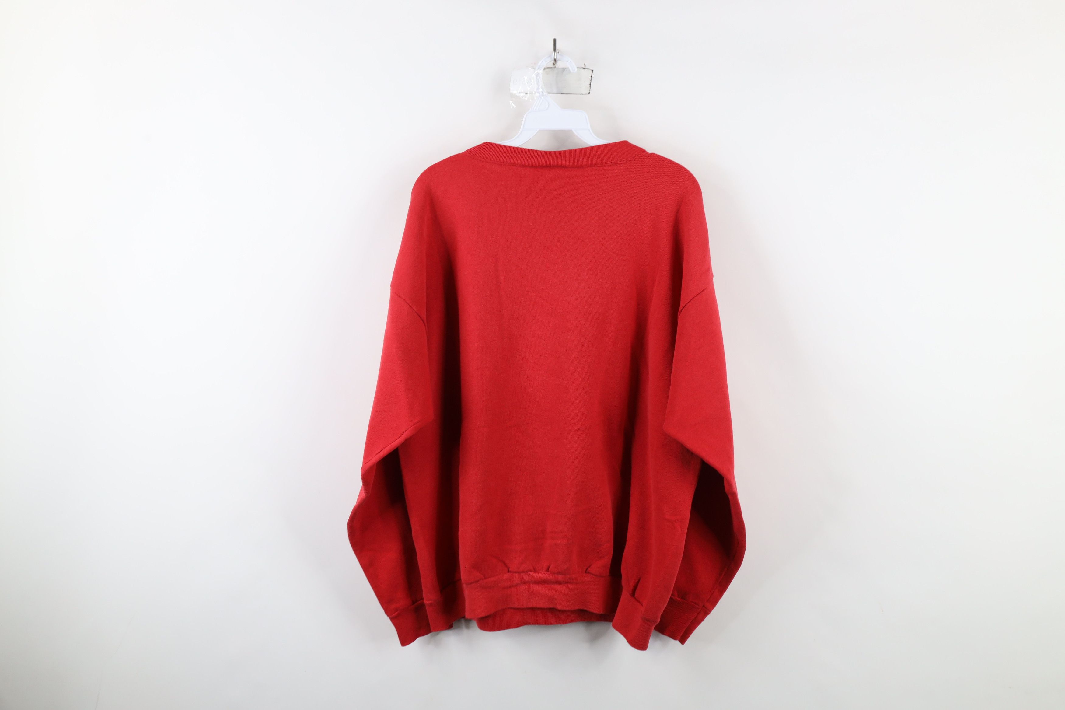 Vintage Vintage 90s Streetwear Ohio Nature Bird Sweatshirt Red USA Size US XXL / EU 58 / 5 - 10 Thumbnail