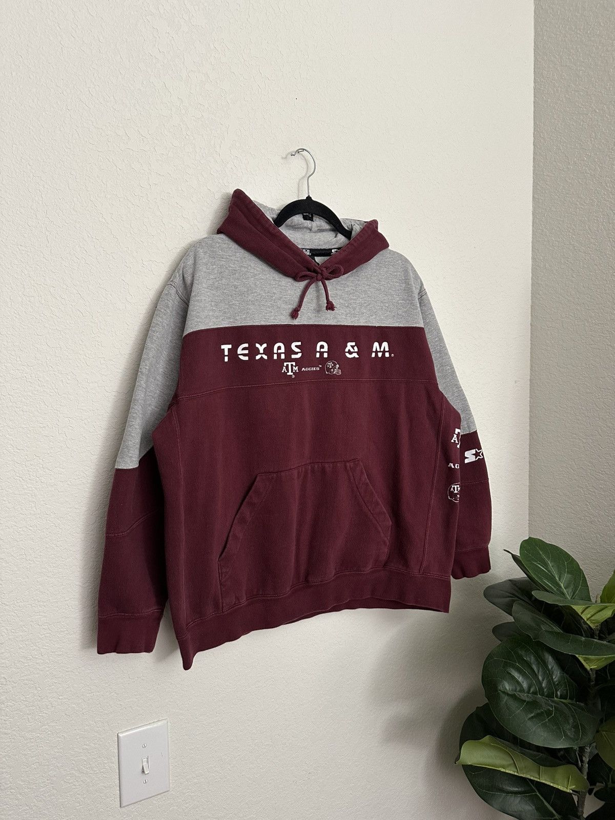 Starter × Vintage Vintage Texas A&M Aggies Starter Hoodie Men’s L Maroon Gray Size US L / EU 52-54 / 3 - 1 Thumbnail