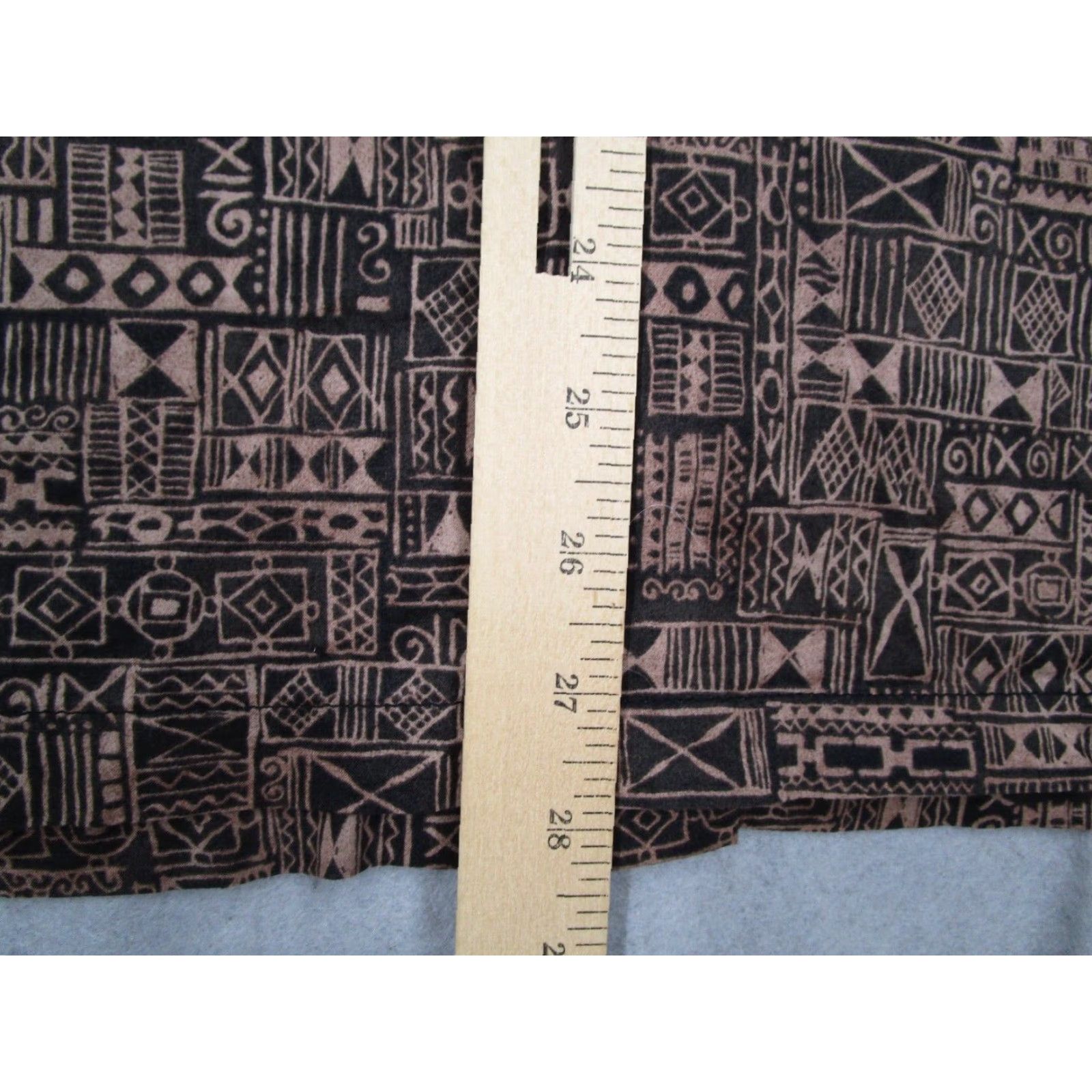 Tori Richard TORI RICHARD Men's Hawaiian Button-Up Shirt Medium Brown Cotton Lawn Geometric Print Retro Tropical Size US M / EU 48-50 / 2 - 7 Thumbnail