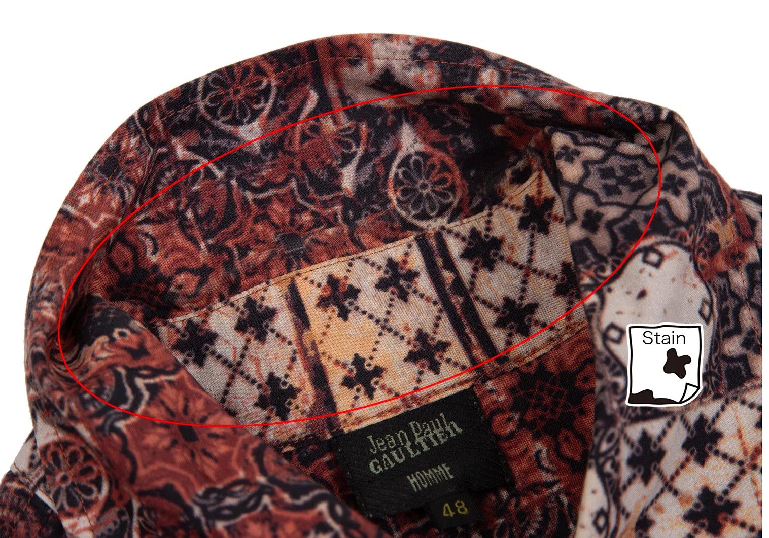 Jean Paul Gaultier Cotton Kilim Pattern Short Sleeve Shirt in Brown 48 Size US M / EU 48-50 / 2 - 4 Thumbnail