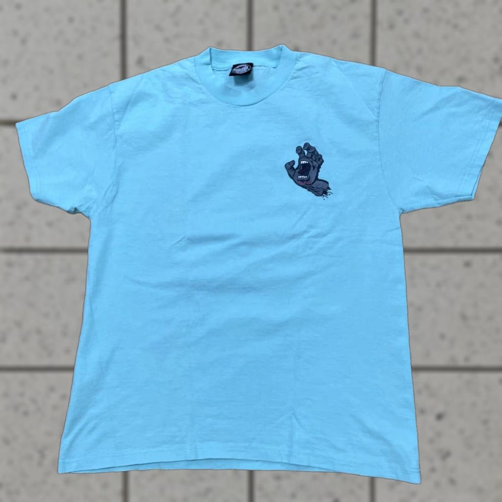 Vintage SANTA CRUZ SKATEBOARDS Shirt Men M Mint Teal HAND EYE Graphic Tee Size US M / EU 48-50 / 2 - 1 Thumbnail