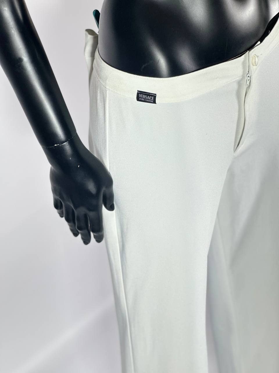 Versace Pants for women, white, brand Versace, size 44 Size 30" / US 8 / IT 44 - 4 Thumbnail