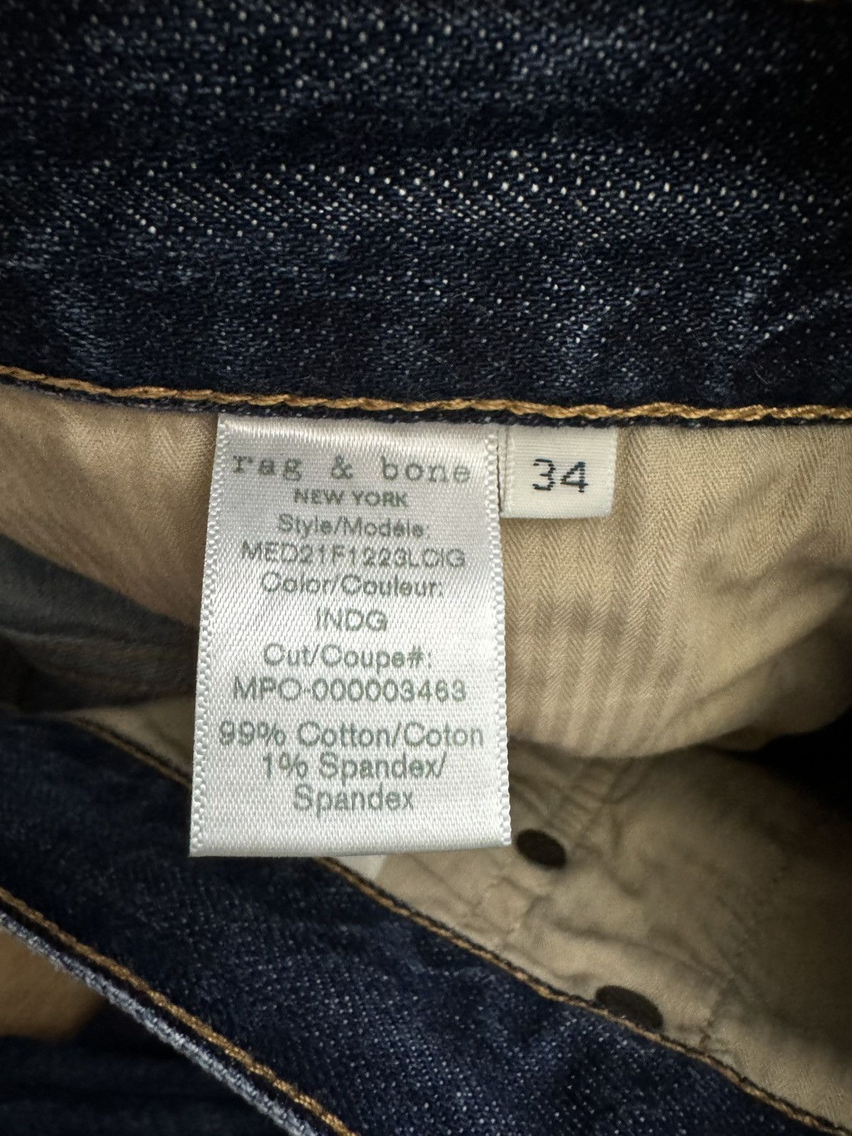 Rag & Bone Rag & Bone New York Slim Denim Jeans Pants 34 Size US 34 / EU 50 - 5 Thumbnail
