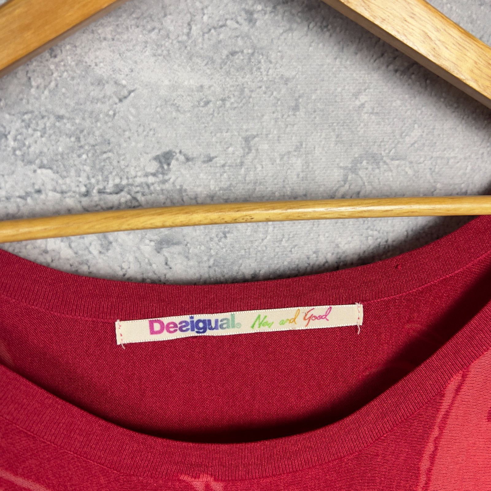 Desigual Desigual Blouse Women's Size L Red Short Sleeve` Size L / US 10 / IT 46 - 4 Thumbnail