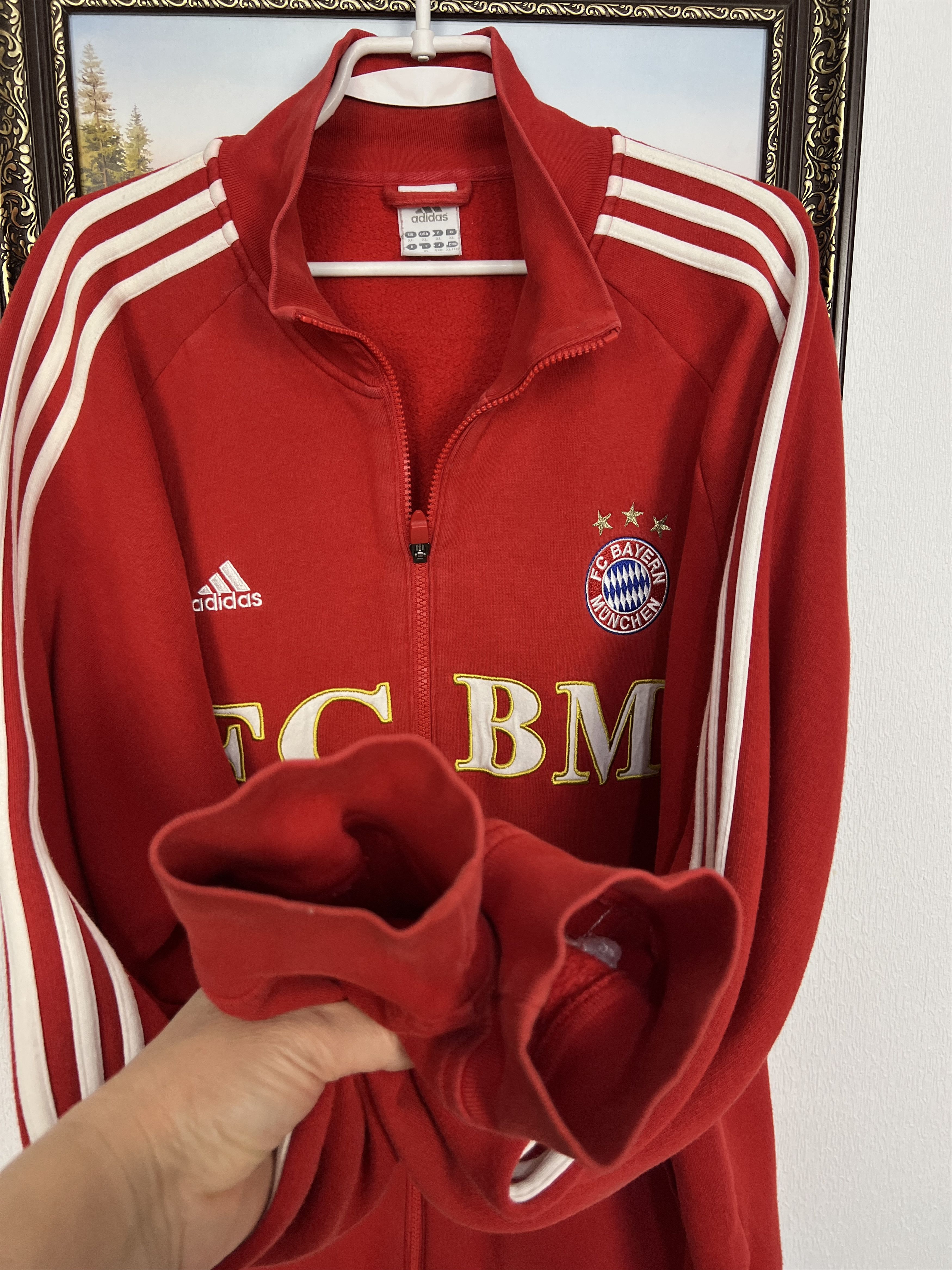 Adidas Vintage Bayern Munich Football Jacket Soccer Track Top Size US XL / EU 56 / 4 - 7 Thumbnail