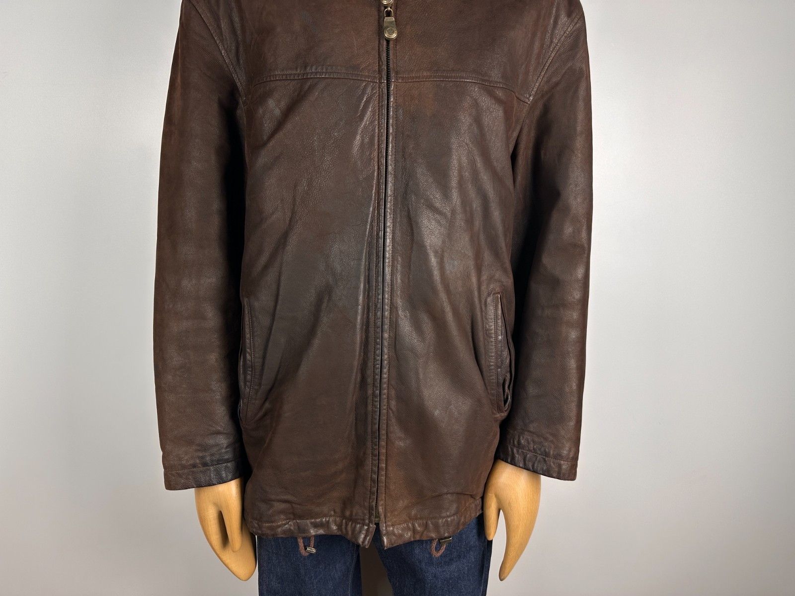 Paul & Shark Paul & Shark Vintage Men’s Leather Jacket Brown Mens Size L Size US L / EU 52-54 / 3 - 3 Thumbnail