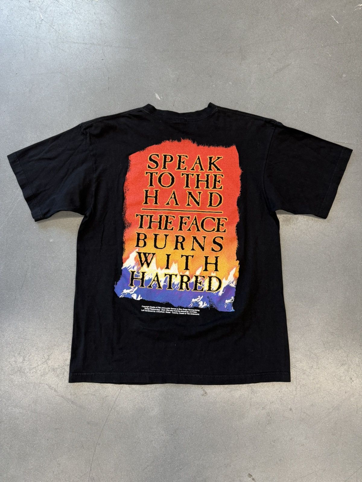Band Tees × Vintage 2000 Vintage Cradle Of Filth Speak To The Hand Tee Size US XL / EU 56 / 4 - 2 Thumbnail