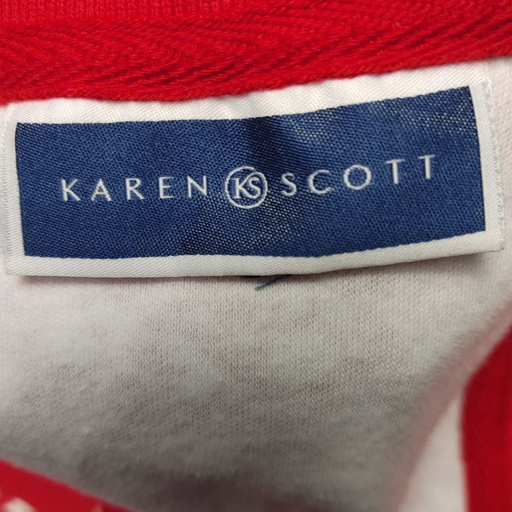 Other KS | Karen Scott Women's Red/White Floral Polo T-Shirt M Size M / US 6-8 / IT 42-44 - 3 Thumbnail