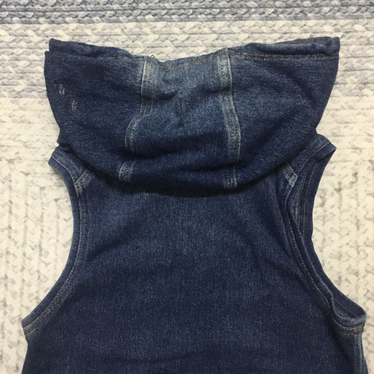 Japanese Brand Rare GOA Seditionaries Sleeveless Denim Jacket with Hoodie Size US XXS / EU 40 - 10 Thumbnail