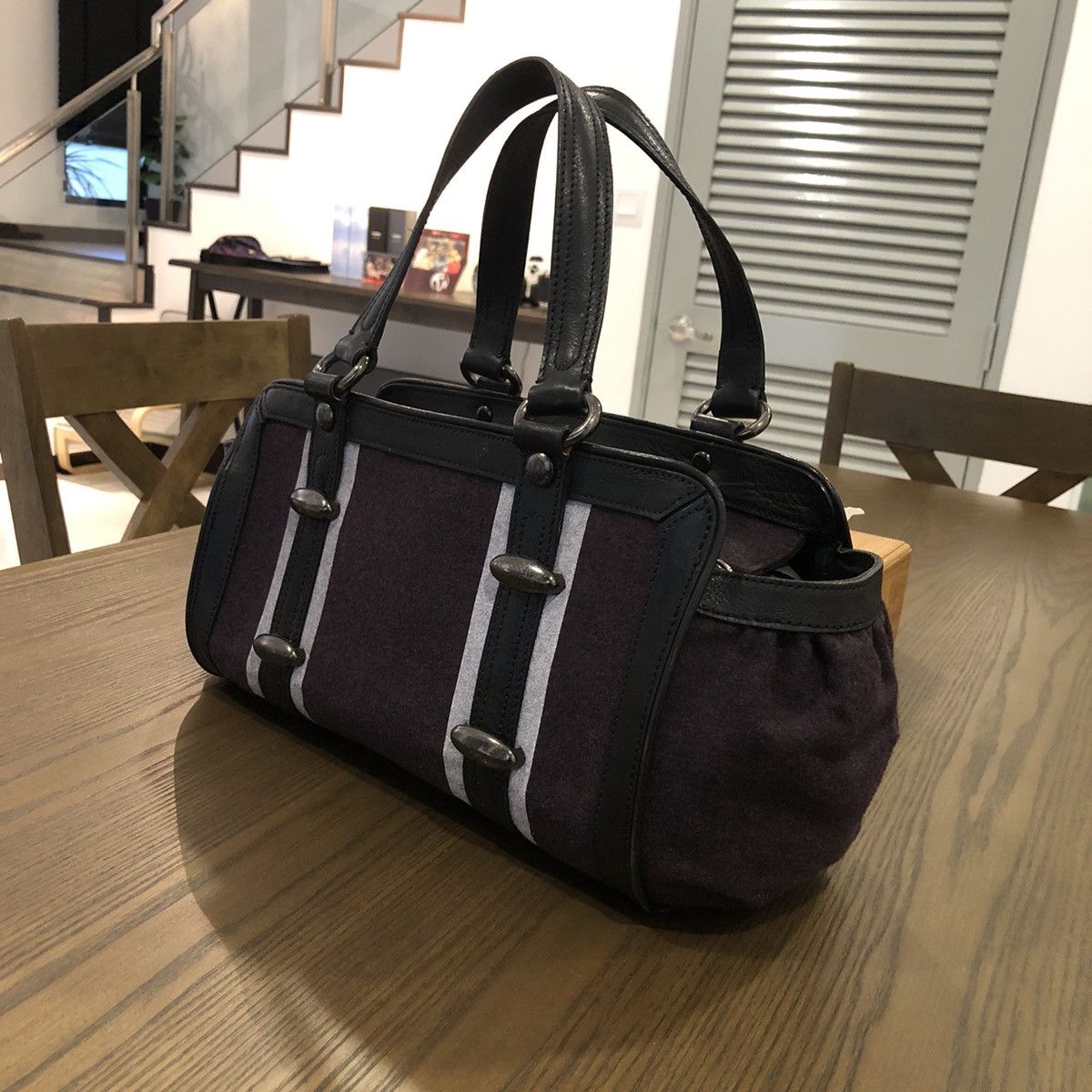 Burberry Burberry Purple Shoulder Bags for Wool Exterior Women Size ONE SIZE - 6 Thumbnail