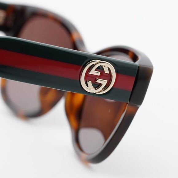 Gucci Gucci GG1866SK 002 Sunglasses Havana Square Frame Size ONE SIZE - 8 Thumbnail