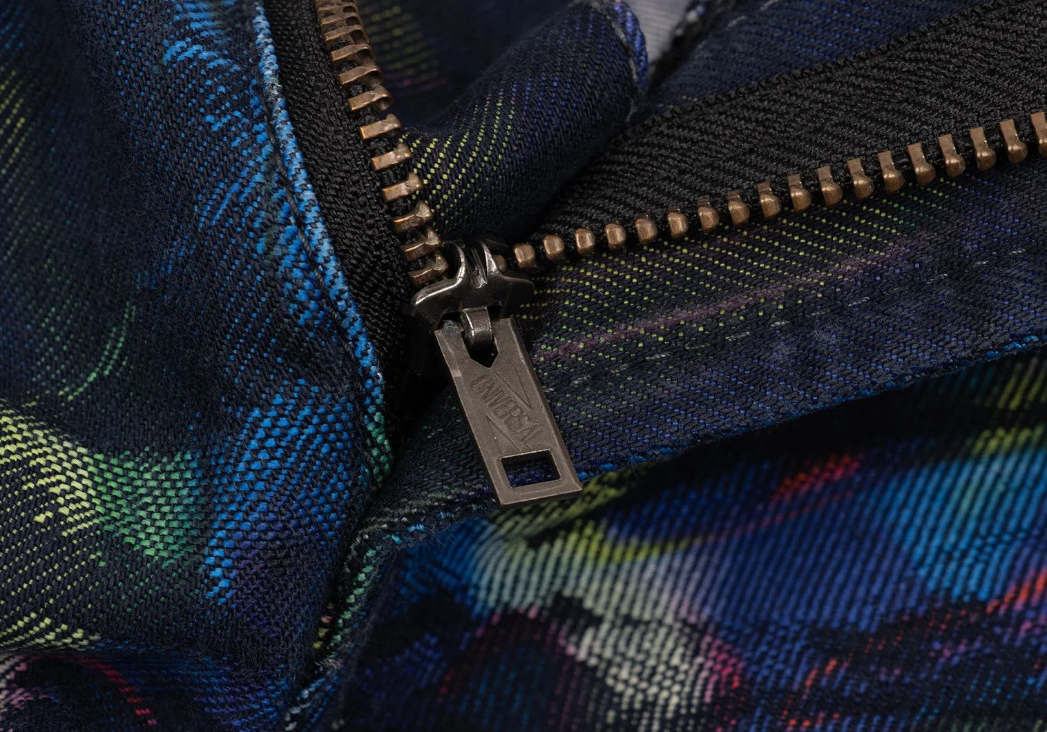 Issey Miyake Kaleidoscope Jacquard Washed Denim Pants in Blue Multi Size US 30 / EU 46 - 6 Thumbnail