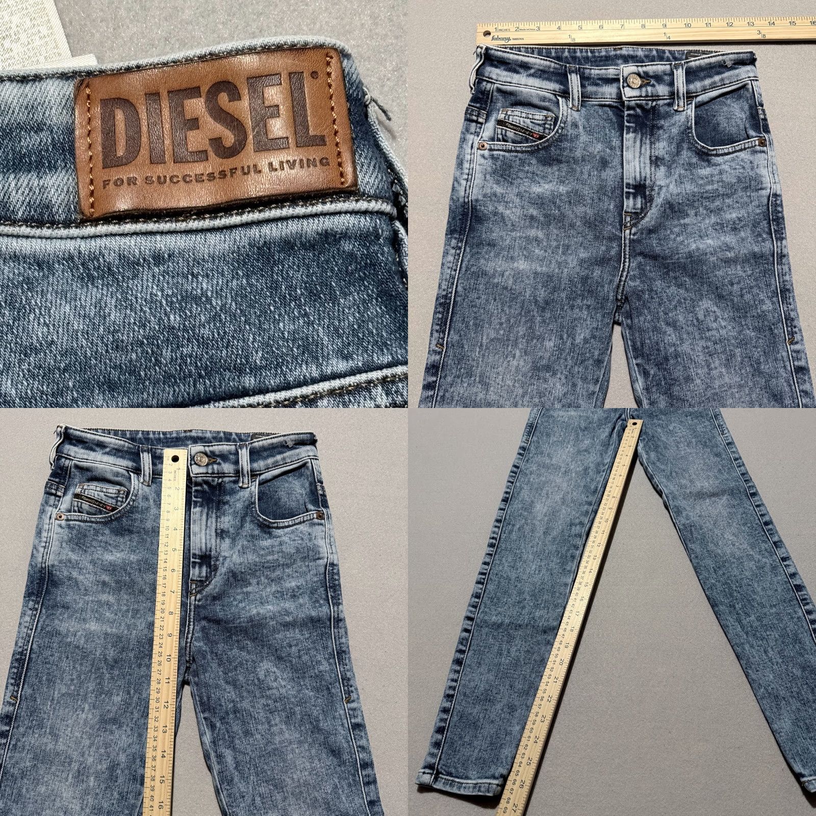 Diesel Diesel Slandy-High Skinny Jeans Women Blue Denim High Waist Zip Fly W25-L32 Size 42" / US 20 - 9 Thumbnail
