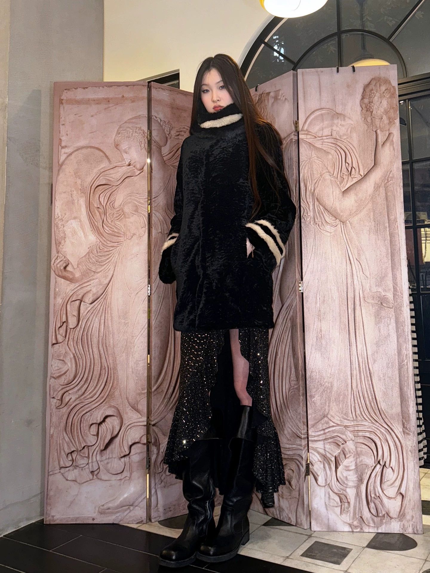 Other save the queen STQ eco fur coat w/ scarf 40/96/85 Size M / US 6-8 / IT 42-44 - 2 Thumbnail