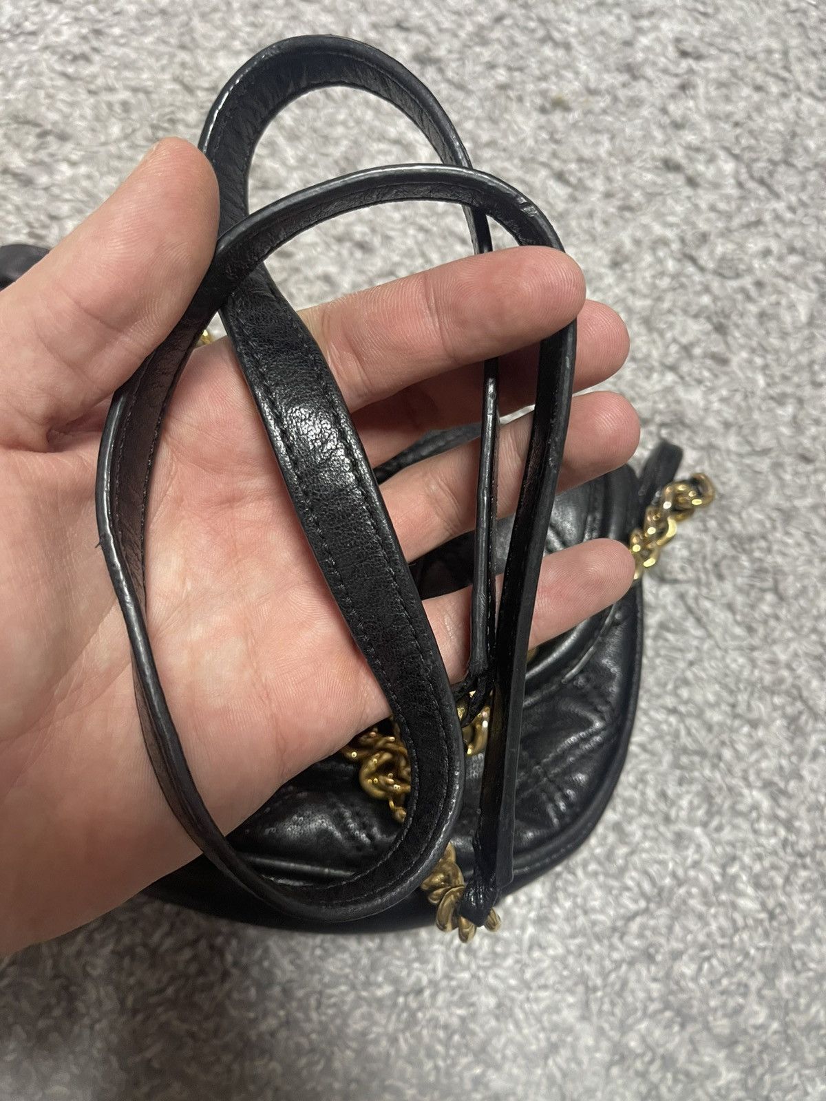 Marc Jacobs Marc Jacobs vintage black leather quitled gold small bag Size ONE SIZE - 19 Thumbnail