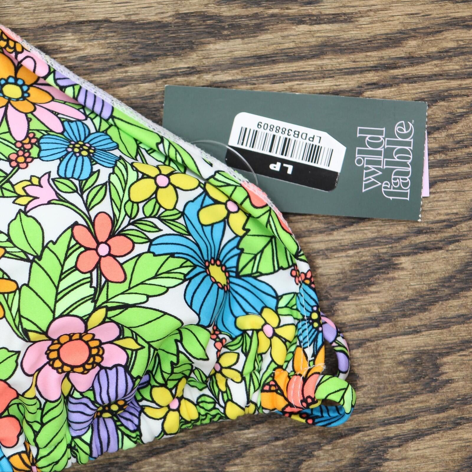 Other Nwt Wild Fable Bikini Top Pid-pr2rkp S Floral Print Blue Size S / US 4 / IT 40 - 3 Thumbnail