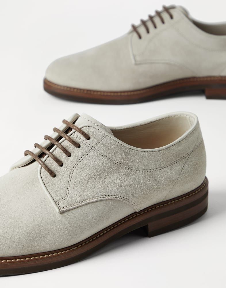 Brunello Cucinelli o1w1db10925 Pair Of Laced Shoes in Light Beige Size US 8 / EU 41 - 4 Thumbnail
