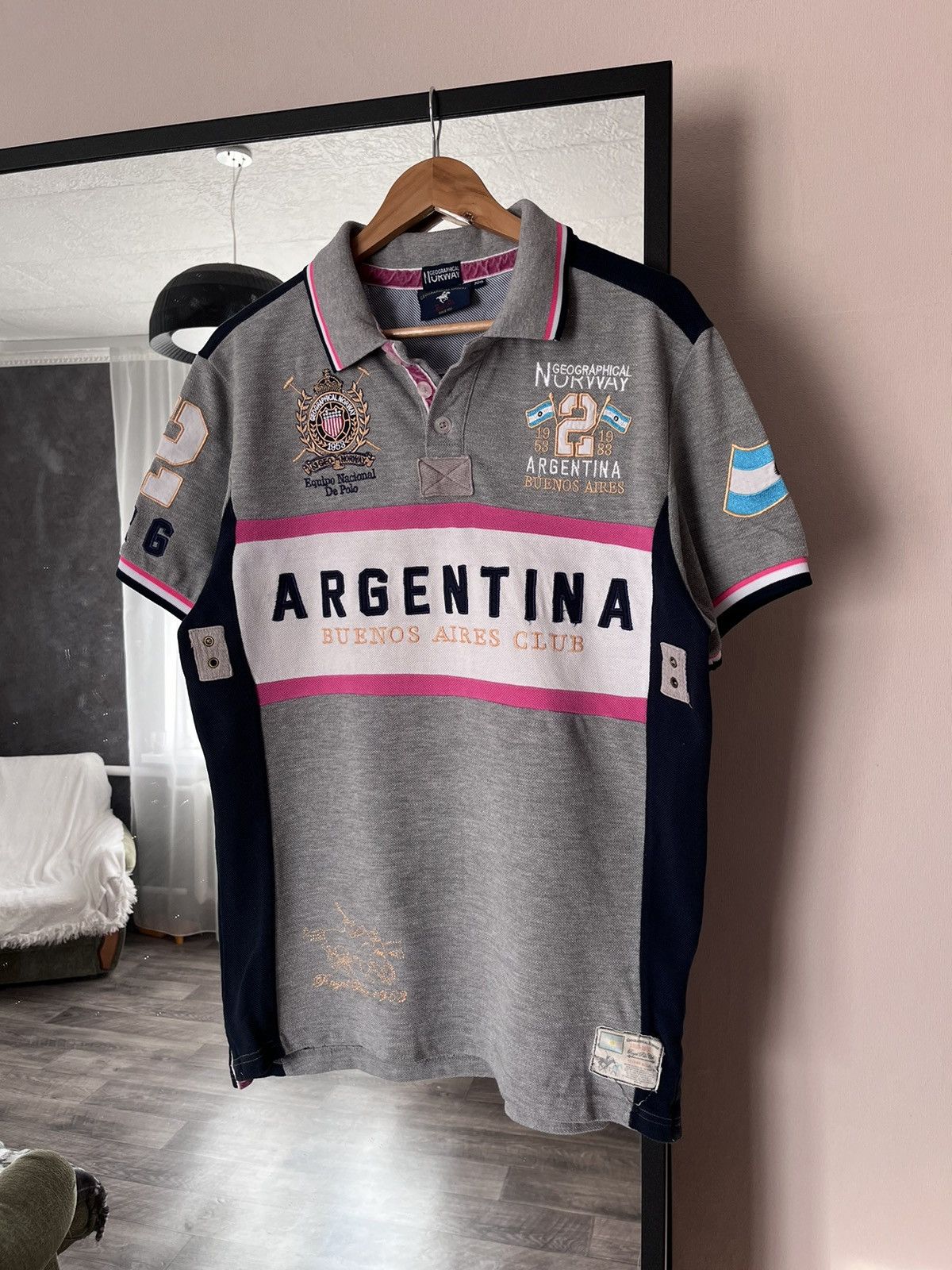 Vintage Polo Geographical Norway Argentina Buenos Aires VINTAGE Size US XXL / EU 58 / 5 - 1 Thumbnail