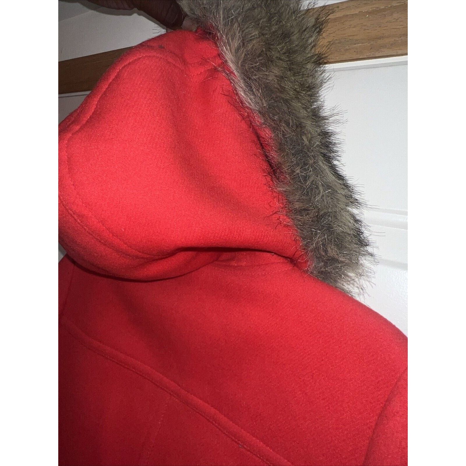 J.Crew J Crew Parka Jacket Coat Red Women’s Size 8 Wool Fur Hood Size M / US 6-8 / IT 42-44 - 8 Thumbnail