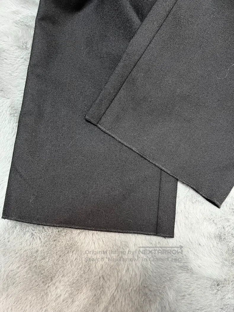 Saint Laurent Paris Saint Laurent Paris Black Double Belted Wool Straight Trou Size US 28 / EU 44 - 6 Thumbnail