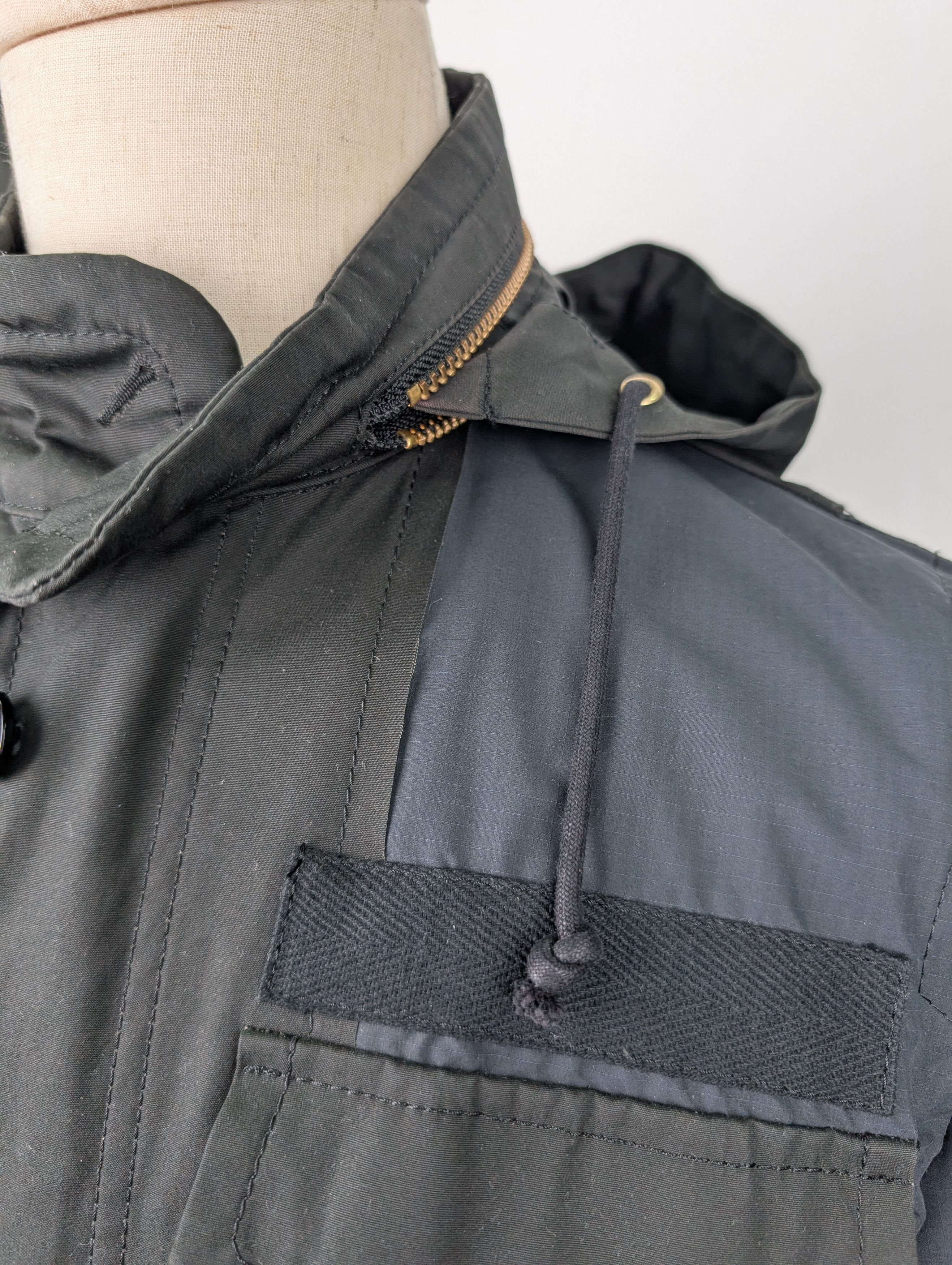 Sacai Sacai Black Deconstructed Military Hooded Jacket Size S / US 4 / IT 40 - 5 Thumbnail
