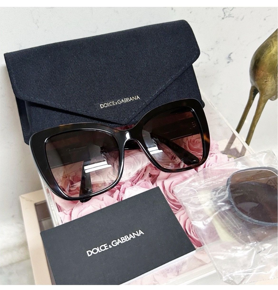 Dolce & Gabbana Authentic Dolce & Gabbana Havana DG4348 Butterfly Sunglasses Size ONE SIZE - 2 Thumbnail
