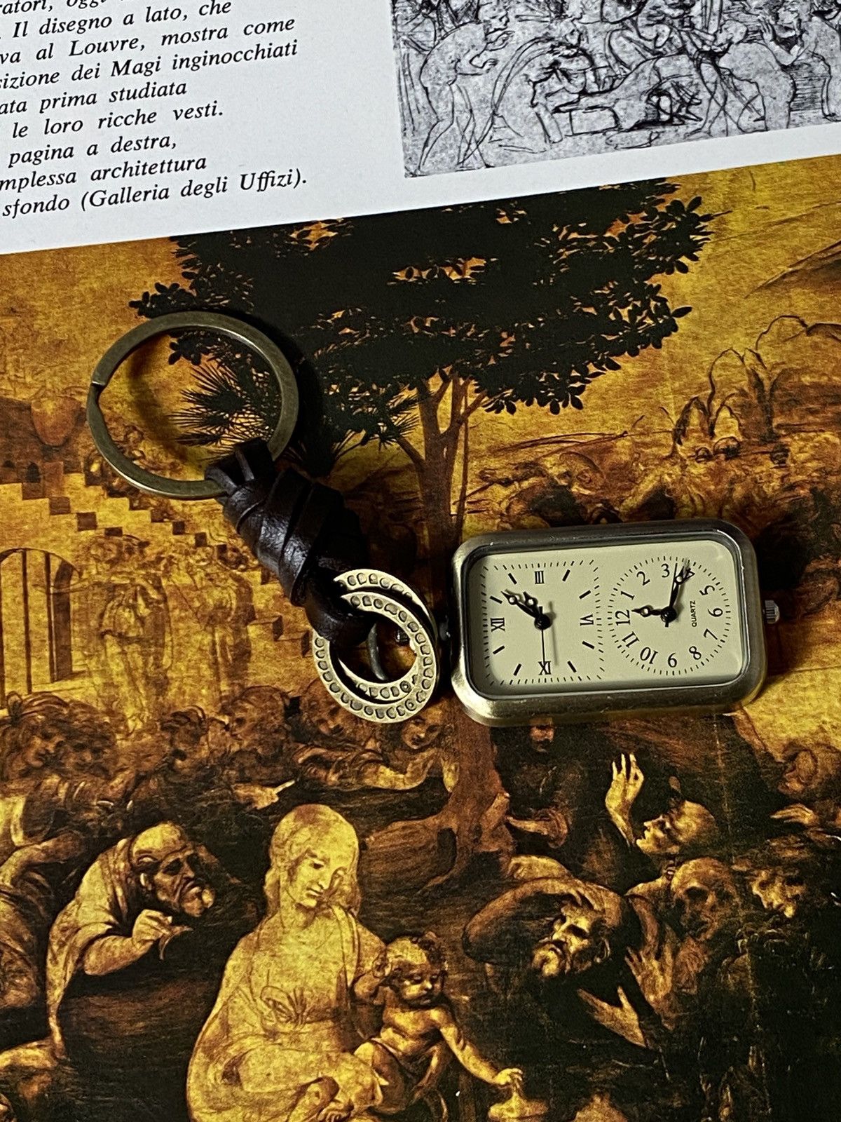 Japanese Brand Vintage Dual Time Zone Keychain Watch Steampunk Accessory Size ONE SIZE - 4 Thumbnail