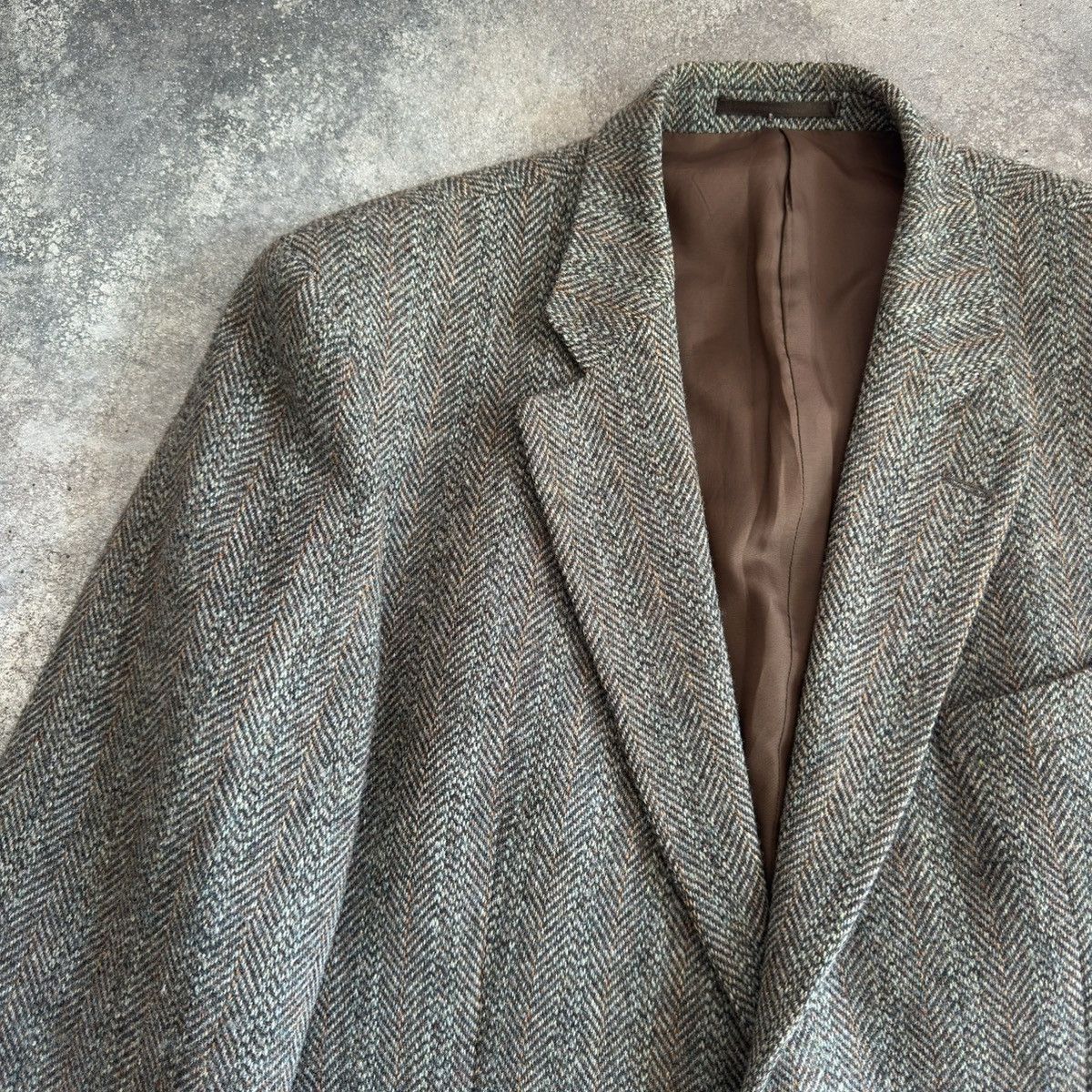 Harris Tweed × Vintage Harris Tweed Vintage Retro Wool Coat Size US L / EU 52-54 / 3 - 7 Thumbnail
