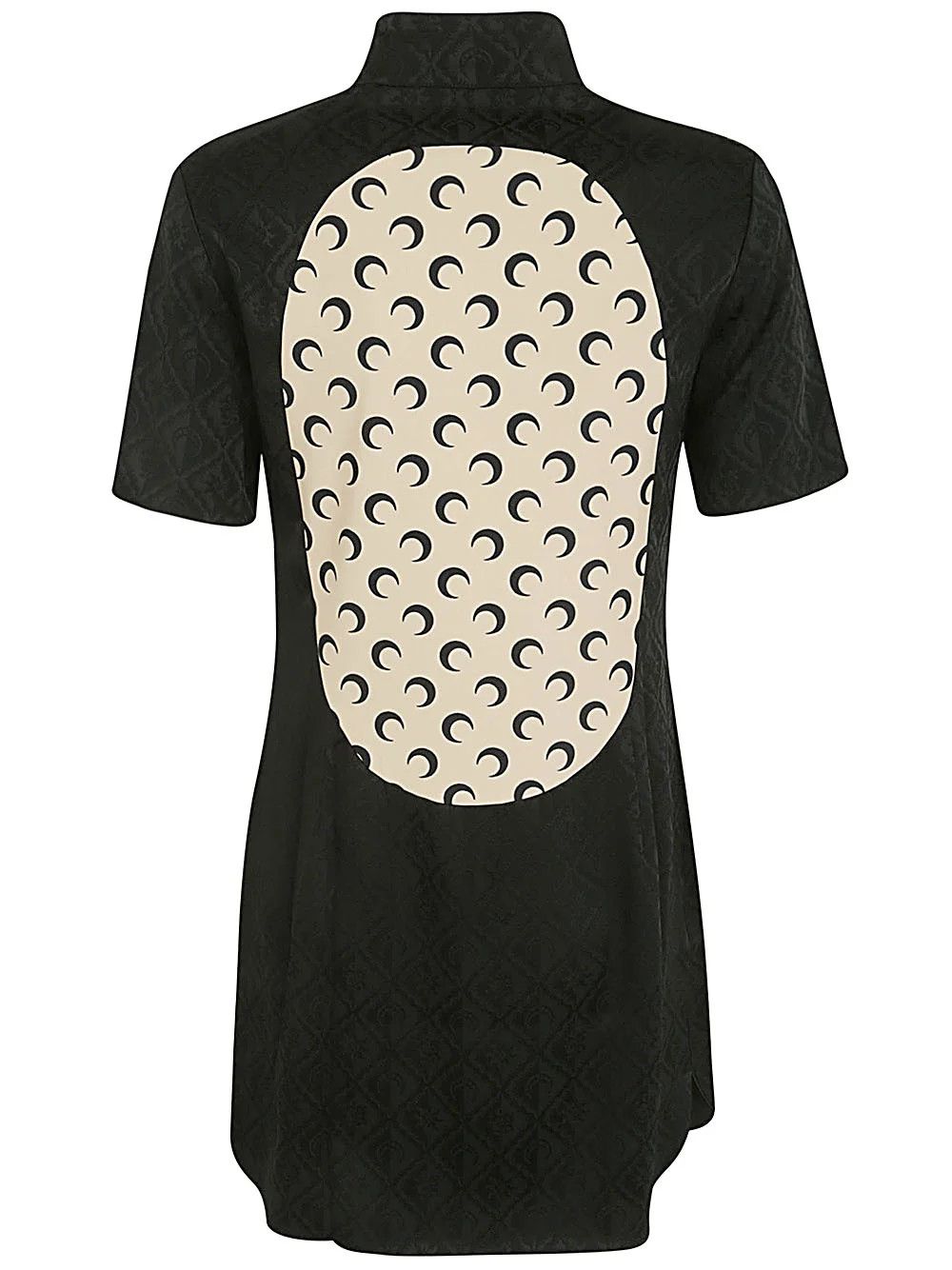 Marine Serre o1s22i1n0225 Moon Diamant Jacquard Mini Dress in Black Size XS / US 0-2 / IT 36-38 - 2 Thumbnail