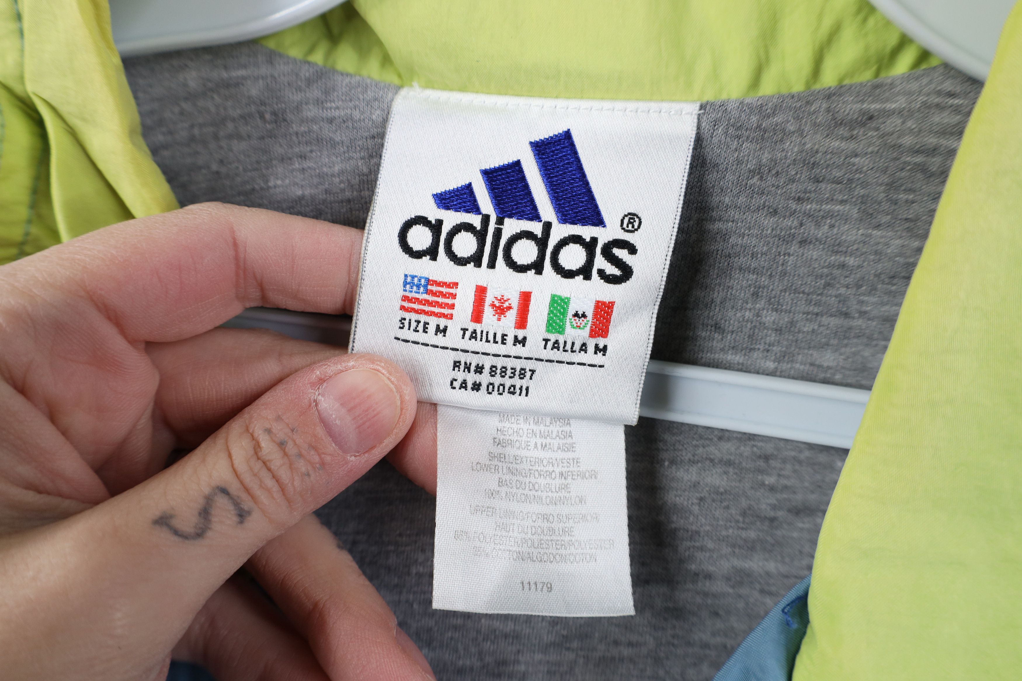 Adidas Vintage 90s Adidas Striped Lined Windbreaker Jacket Size M / US 6-8 / IT 42-44 - 10 Thumbnail