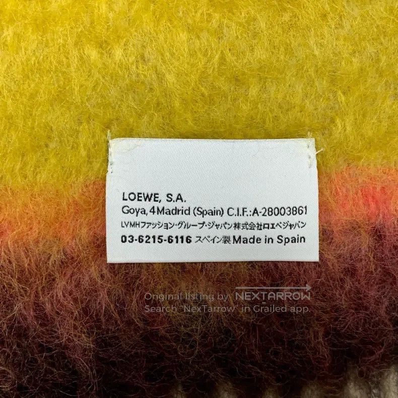 Loewe Loewe size 184*22cm Mohair scarf Size ONE SIZE - 5 Thumbnail