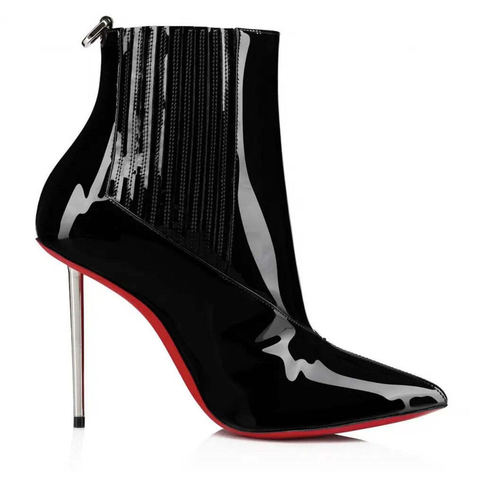Christian Louboutin Christian Louboutin Epic Boot 100 Black Patent Stiletto Heel Size US 6 / IT 36 - 3 Thumbnail