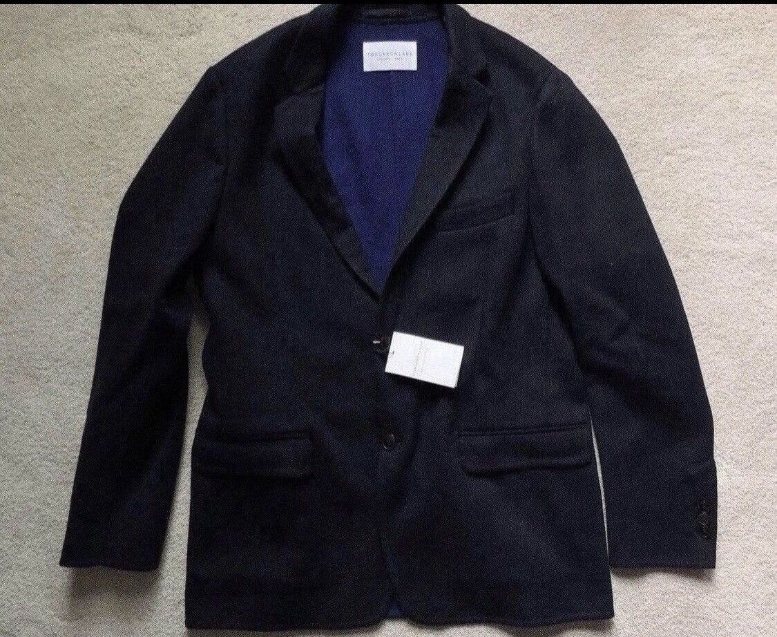 Tomorrowland Navy Wool Sweater Blazer Size 40R - 1 Thumbnail