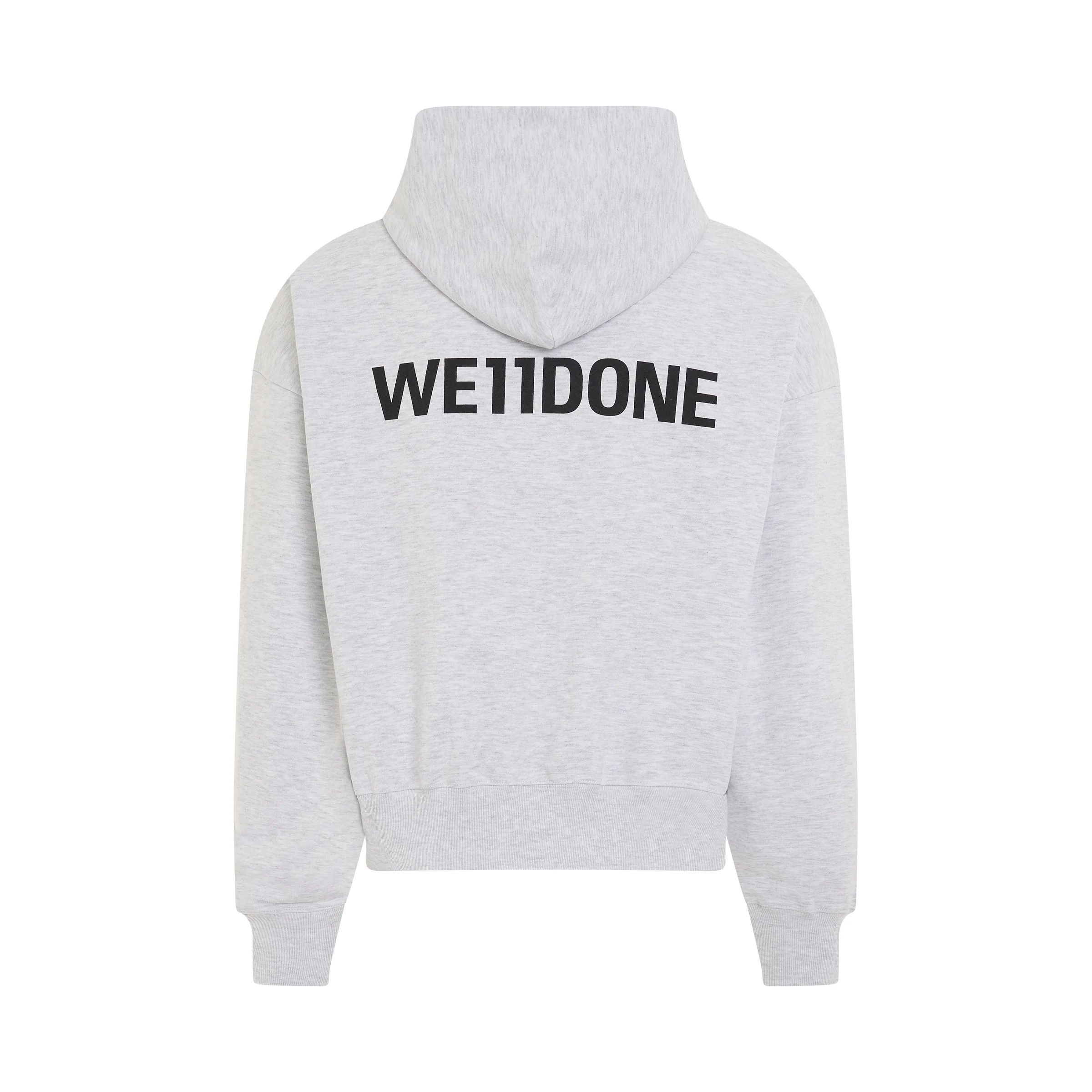 WE11DONE o1mris0824 Teddy Logo Hoodie in Grey Size US S / EU 44-46 / 1 - 2 Thumbnail