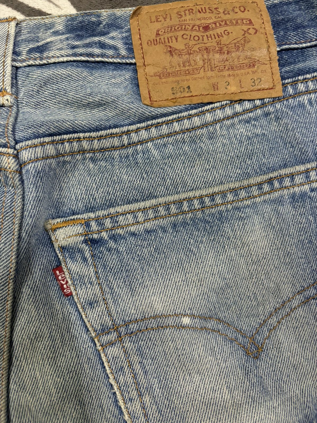 Levi's Vintage 90s Levis 501 Mud Wash Distressed Grunge Jeans Size US 30 / EU 46 - 13 Thumbnail