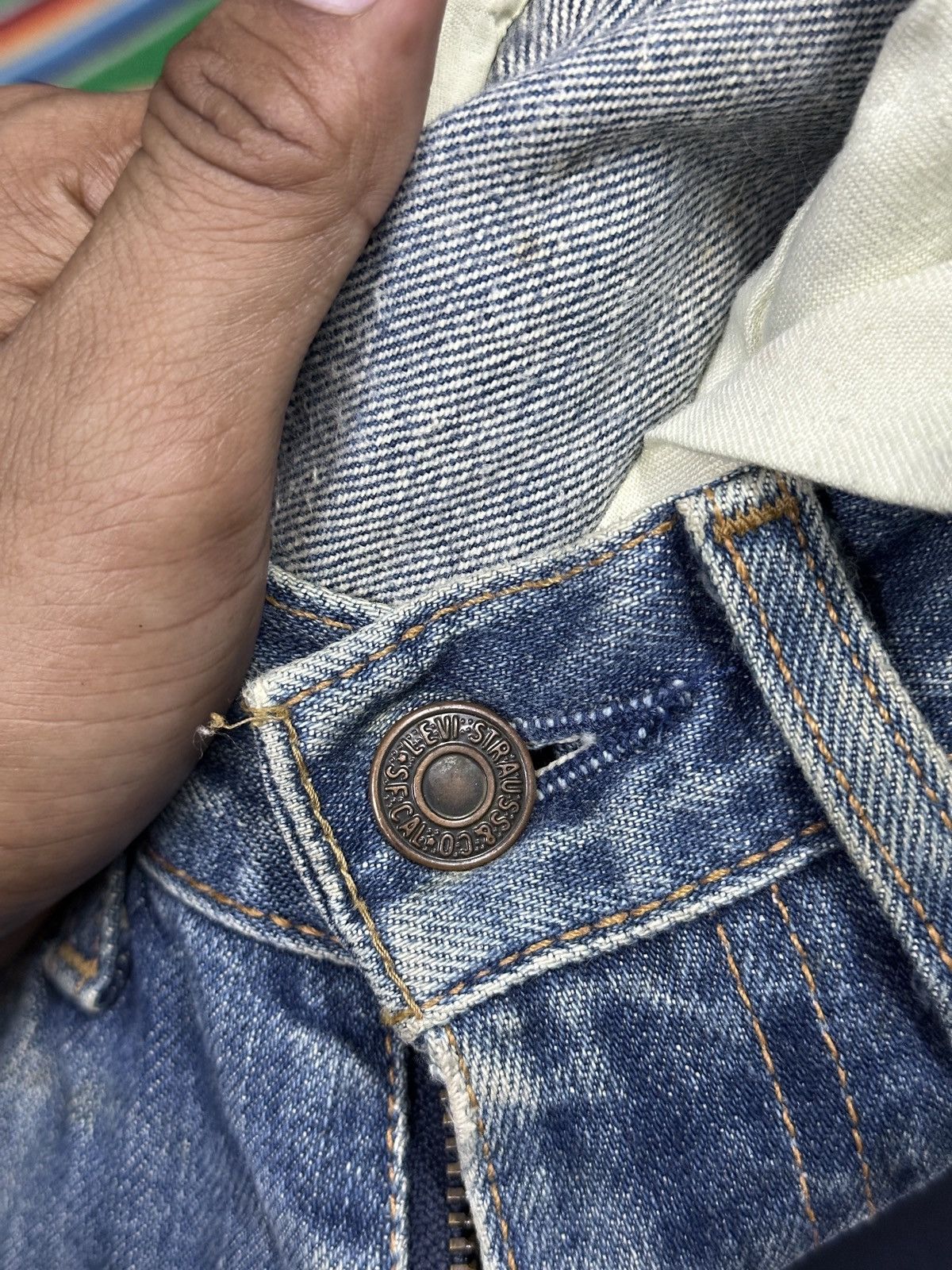 Levi's Vintage Levis💥 Flare Distress Denim Levis 517 Bootcut💥 Size US 30 / EU 46 - 7 Thumbnail