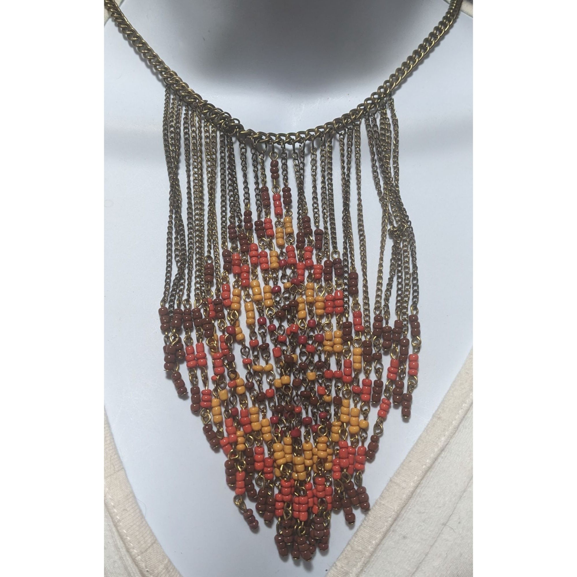 Other Boho Chic Beaded Fringe Necklace Size ONE SIZE - 5 Thumbnail