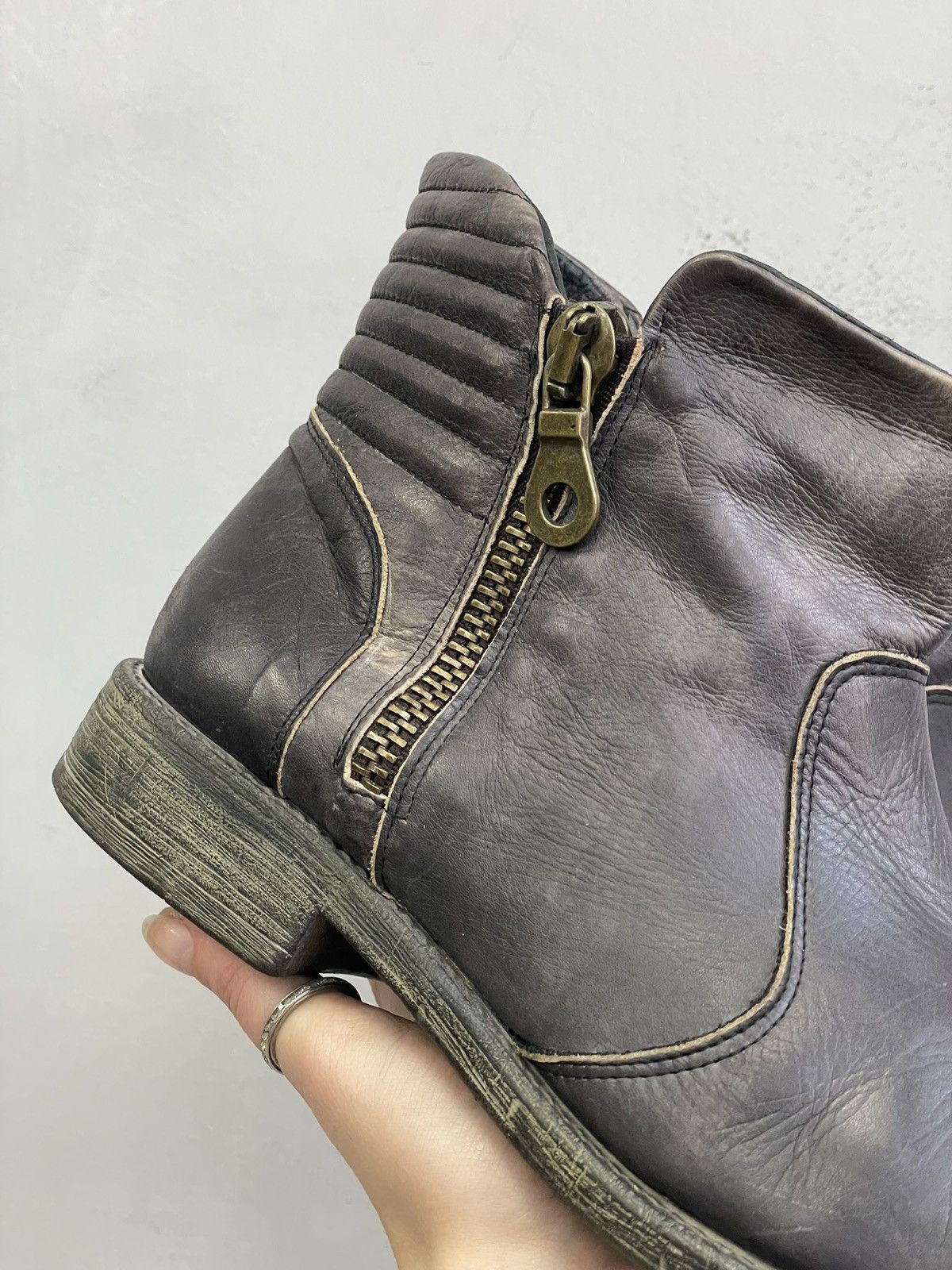 Hedi Slimane Moto racing Leather Boots gothic guidi Style y2k Size US 8 / EU 41 - 3 Thumbnail