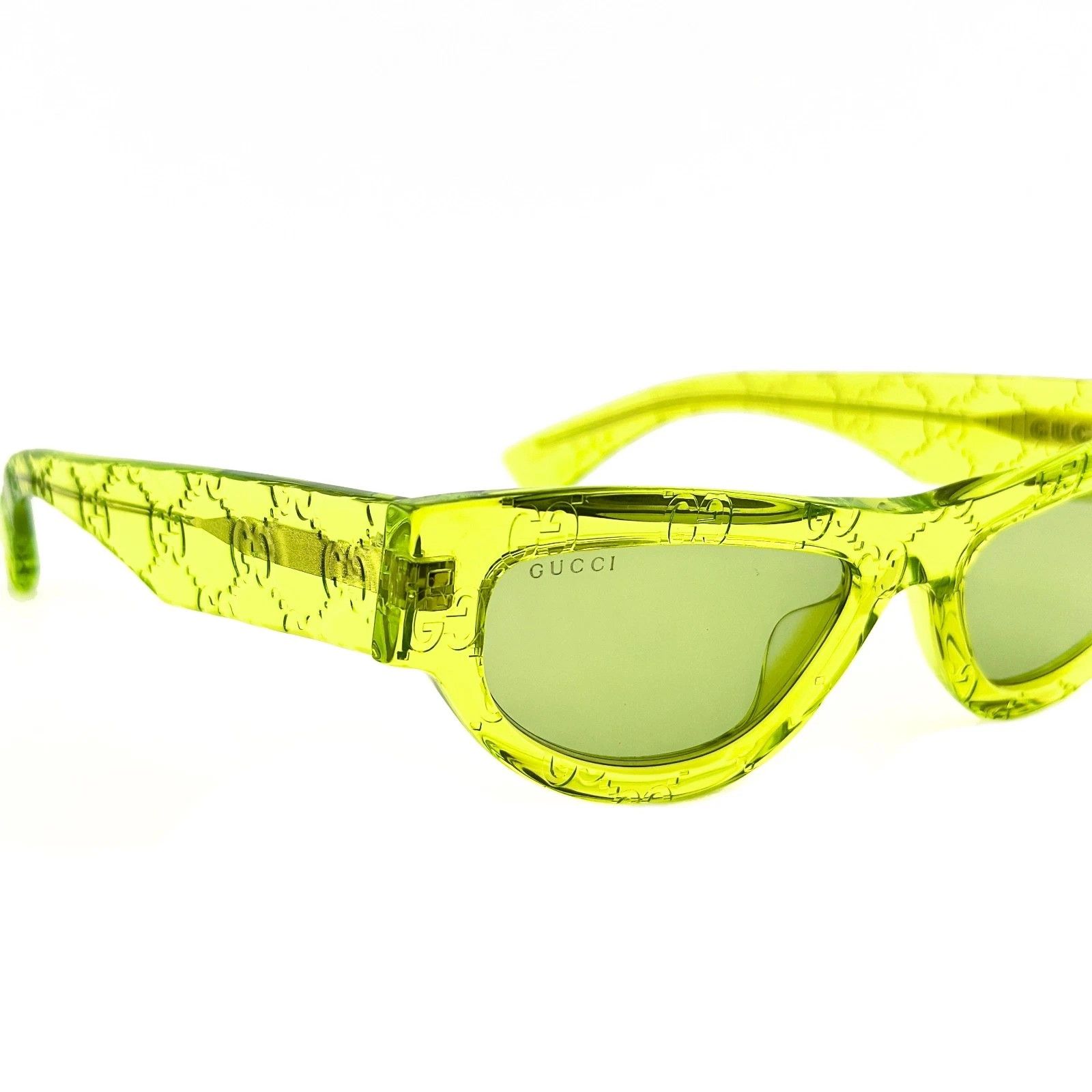 Gucci GUCCI GG1834S Crystal Green Guccissima 1834 Sunglasses 014 Size ONE SIZE - 8 Thumbnail