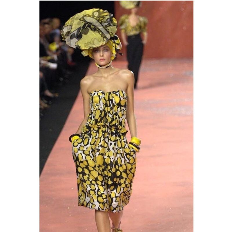 Christian Lacroix Christian Lacroix Runway 2008 Couture Runway Silk Dress Size M / US 6-8 / IT 42-44 - 2 Thumbnail