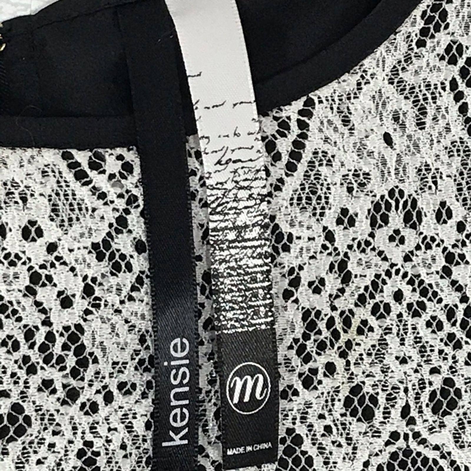 Other Kensie Black Lace Overlay Sheath Dress Medium Size M / US 6-8 / IT 42-44 - 5 Thumbnail