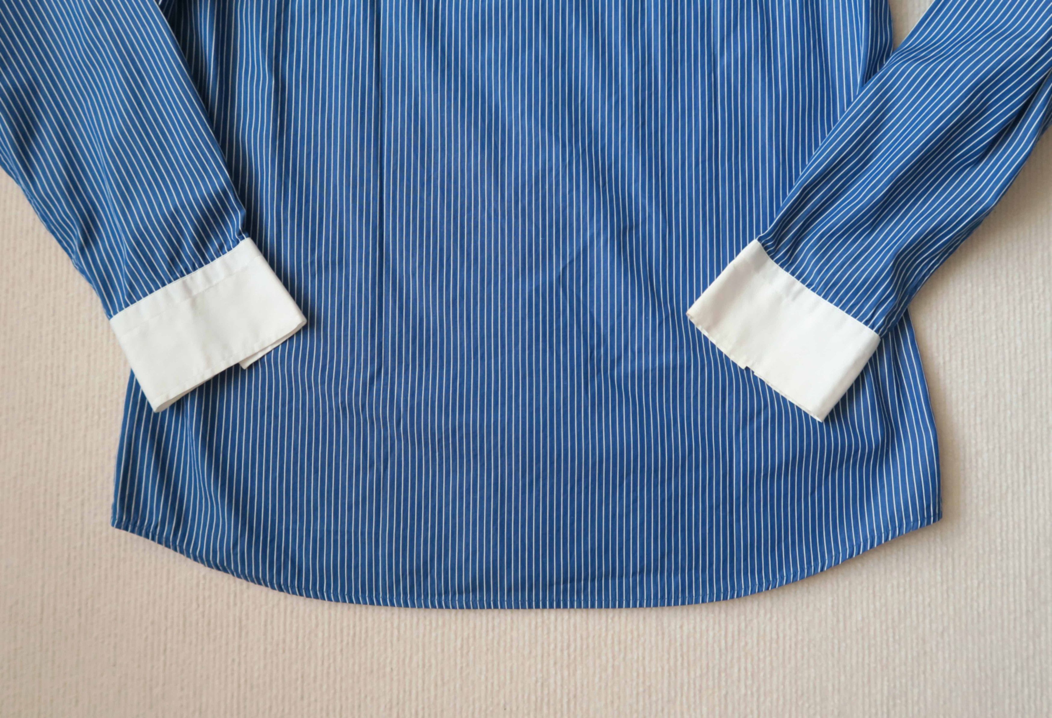 Givenchy Givenchy Pinstripe Contrast Collar/Cuffs Detail Shirt Size US L / EU 52-54 / 3 - 10 Thumbnail