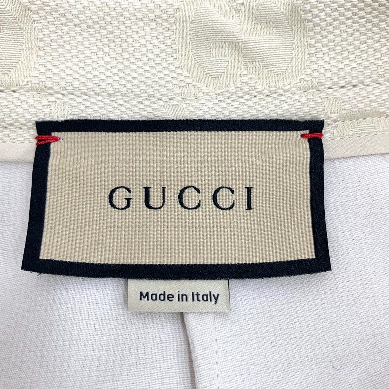 Gucci Gucci SizeS Beige logo jacquard full print cotton belt casu Size 42" / US 20 - 5 Thumbnail