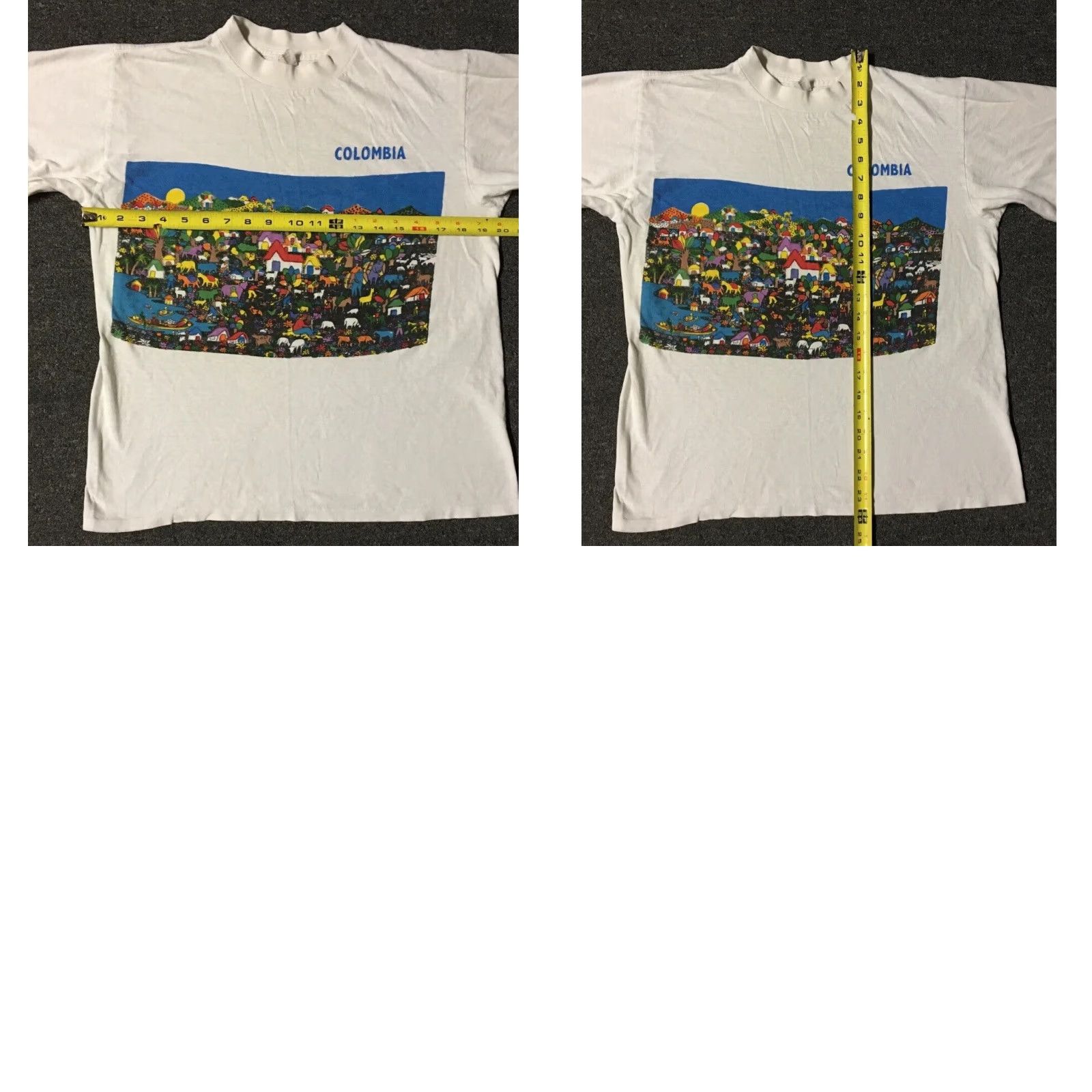 Vintage Vtg 80s Colombia Faded Art Shirt S Abstract Animal Beach Surf Skate Grunge 90s Size US S / EU 44-46 / 1 - 9 Thumbnail