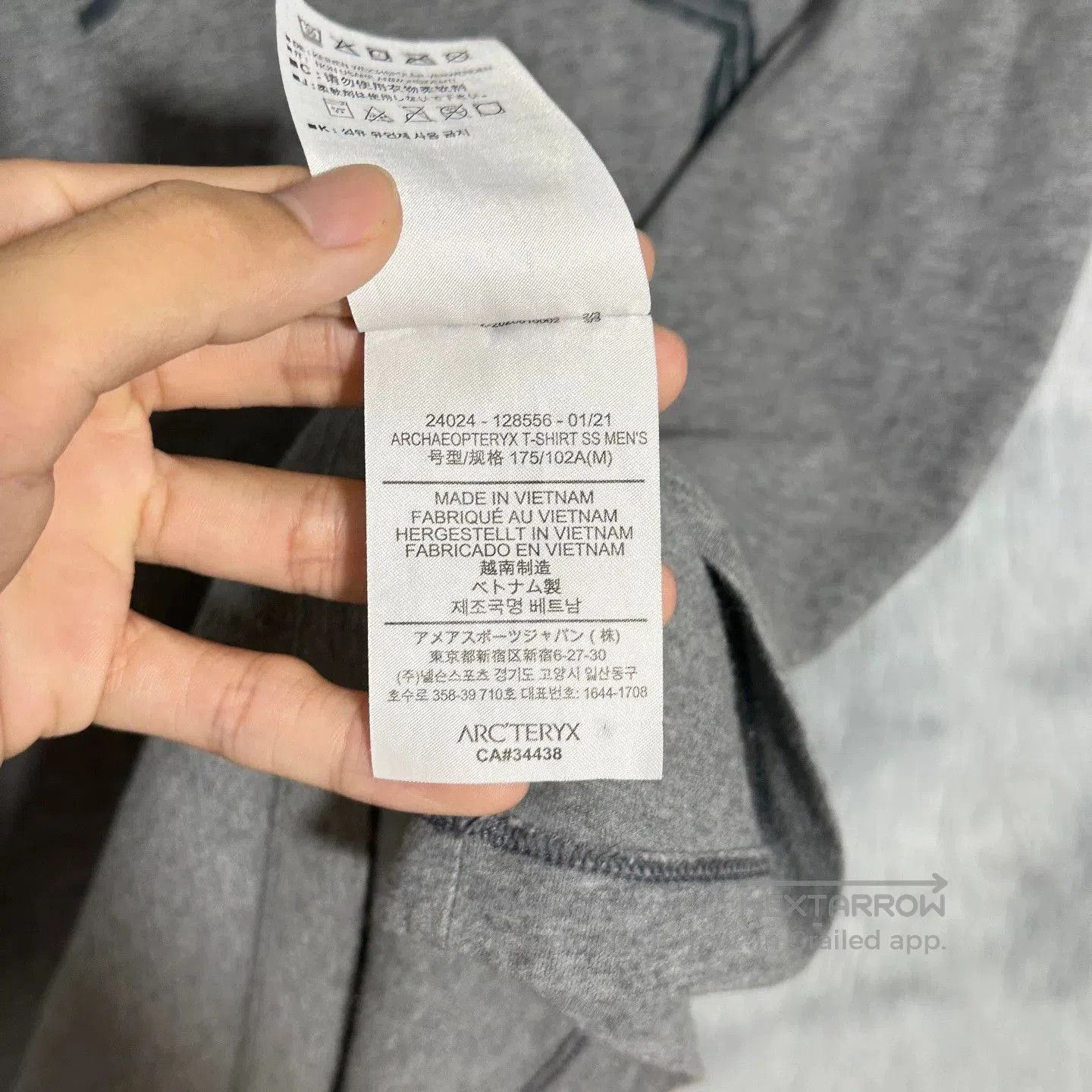 Arc'teryx Arcteryx Large Logo Grey Short Sleeve T-Shirt. Size US M / EU 48-50 / 2 - 6 Thumbnail