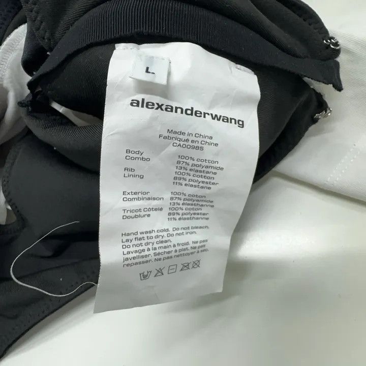 Alexander Wang Alexander Wang SS21 Cropped Twist Letter Tee - Size L / US 10 / IT 46 - 3 Thumbnail