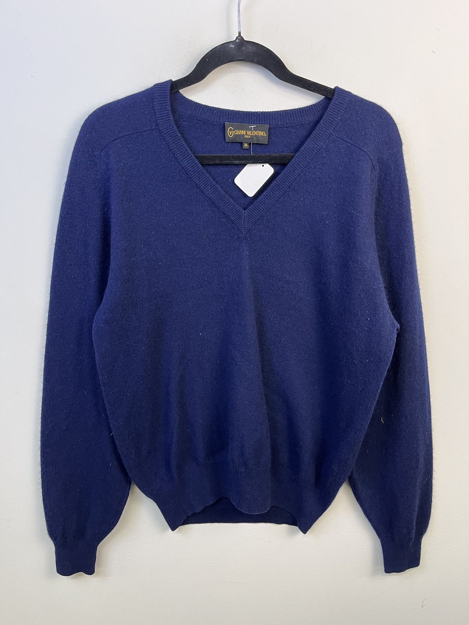 Valentino Vintage Knit Sweater 1990s Thick Knit Valentino Navy Knit Sweater Size M Size US M / EU 48-50 / 2 - 1 Thumbnail