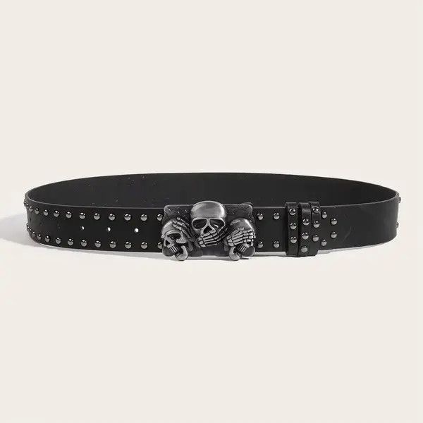 Japanese Brand Skull Rivet Belts Size ONE SIZE - 2 Thumbnail